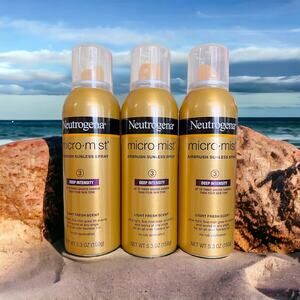 Neutrogena Micro-Mist Sunless Tan Spray, Deep Intensity 3 - Pack of 3
